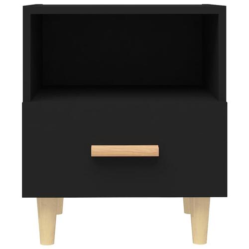 Sengeborde 2 stk. 40x35x47 cm sort