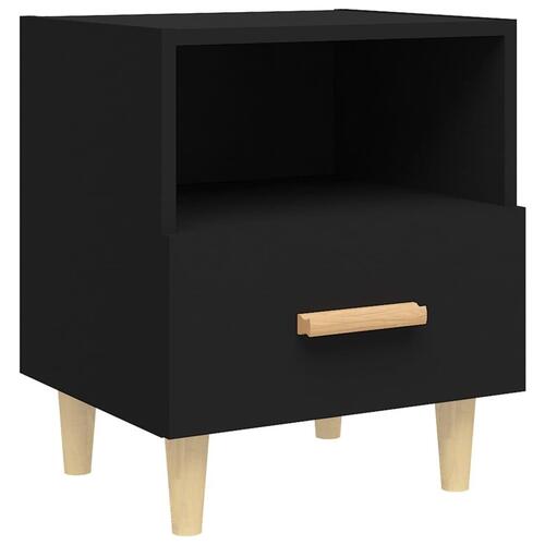 Sengeborde 2 stk. 40x35x47 cm sort