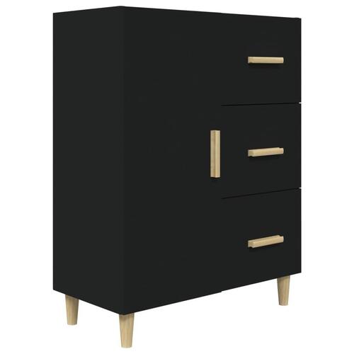 Skænk 69,5x34x90 cm konstrueret træ sort