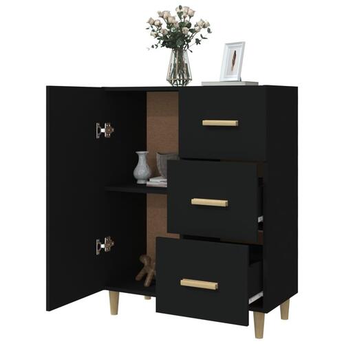 Skænk 69,5x34x90 cm konstrueret træ sort