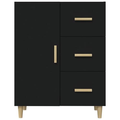 Skænk 69,5x34x90 cm konstrueret træ sort