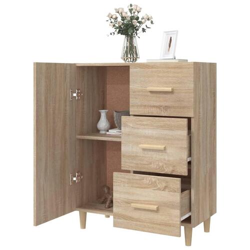 Skænk 69,5x34x90 cm konstrueret træ sonoma-eg