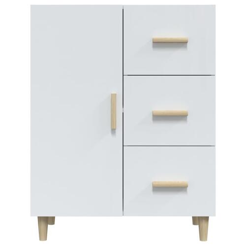 Skænk 69,5x34x90 cm konstrueret træ hvid højglans