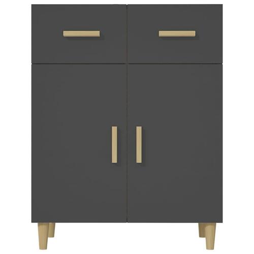 Skænk 69,5x34x89 cm konstrueret træ sort