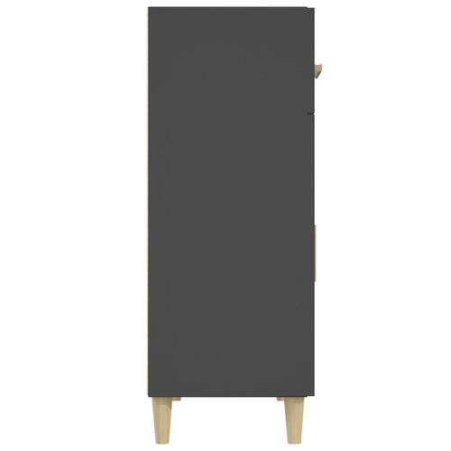 Skænk 69,5x34x89 cm konstrueret træ sort