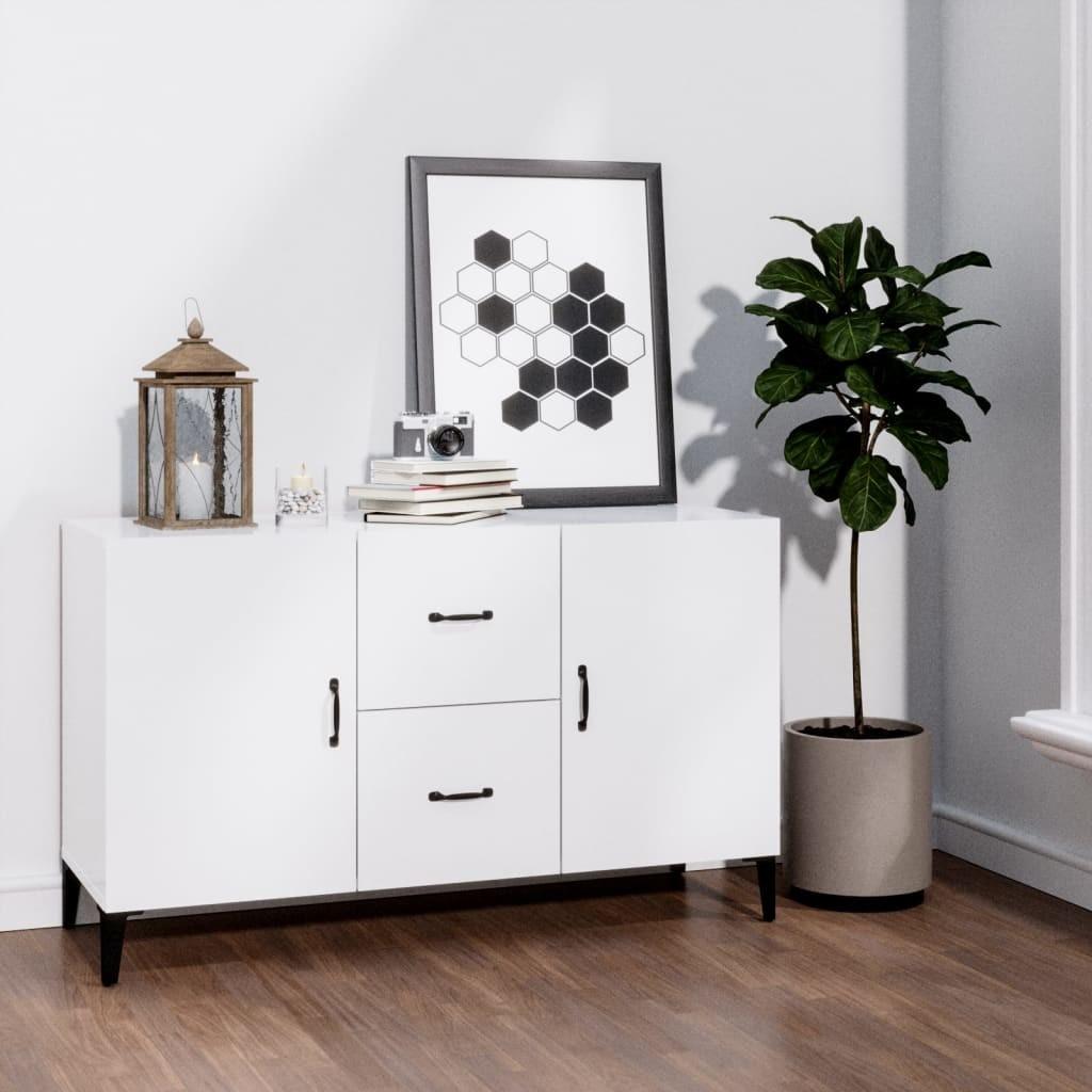Skænk 100x36x60 cm konstrueret træ hvid højglans
