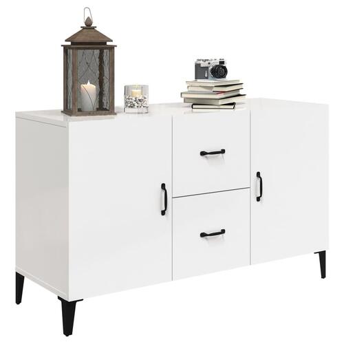 Skænk 100x36x60 cm konstrueret træ hvid højglans