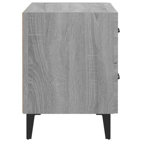 Sengebord 40x35x47,5 cm grå sonoma-eg