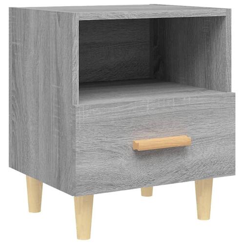 Sengebord 40x35x47 cm grå sonoma-eg