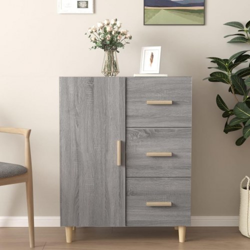Skænk 69,5×34×90 cm i konstrueret træ - grå sonoma-eg