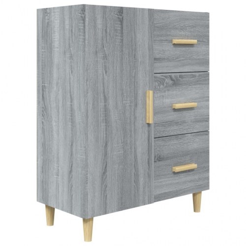 Skænk 69,5×34×90 cm i konstrueret træ - grå sonoma-eg