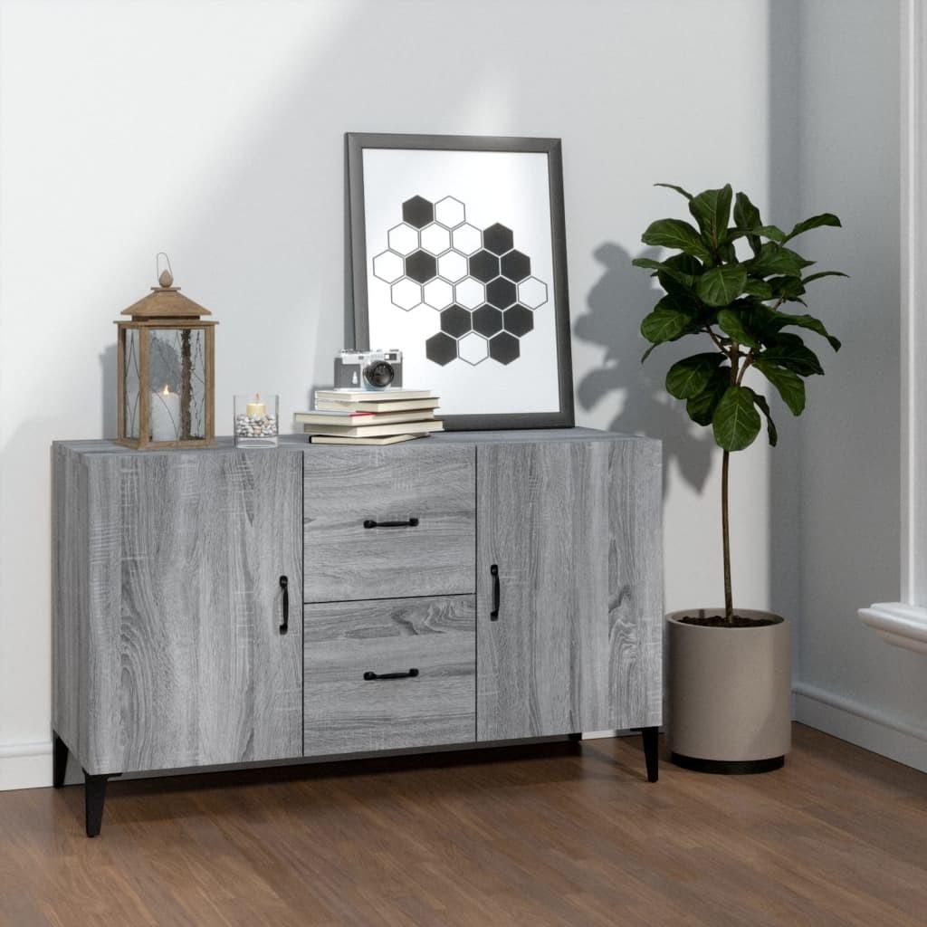 Skænk 100x36x60 cm konstrueret træ grå sonoma-eg