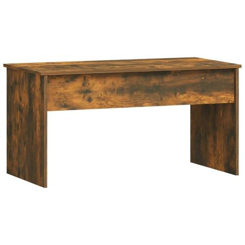 Sofabord 102x50,5x52,5 cm konstrueret træ røget egetræsfarve