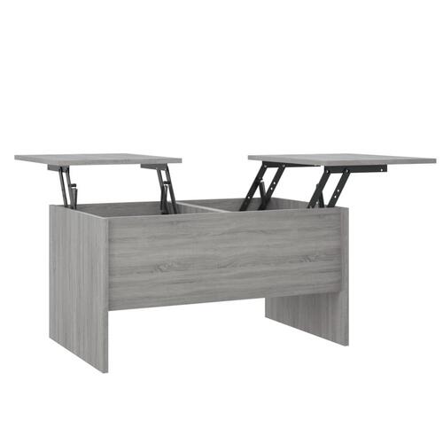 Sofabord 80x50x42,5 cm konstrueret træ grå sonoma-eg