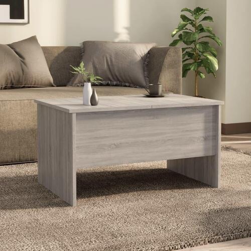 Sofabord 80x50x42,5 cm konstrueret træ grå sonoma-eg