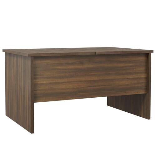 Sofabord 80x50x42,5 cm konstrueret træ brun egetræsfarve