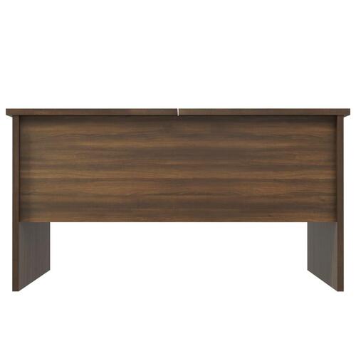 Sofabord 80x50x42,5 cm konstrueret træ brun egetræsfarve