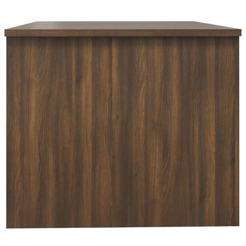 Sofabord 80x50x42,5 cm konstrueret træ brun egetræsfarve