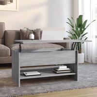 Sofabord 80x50x40 cm konstrueret træ grå sonoma-eg