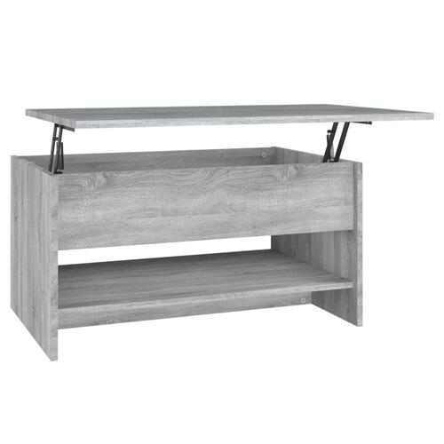 Sofabord 80x50x40 cm konstrueret træ grå sonoma-eg