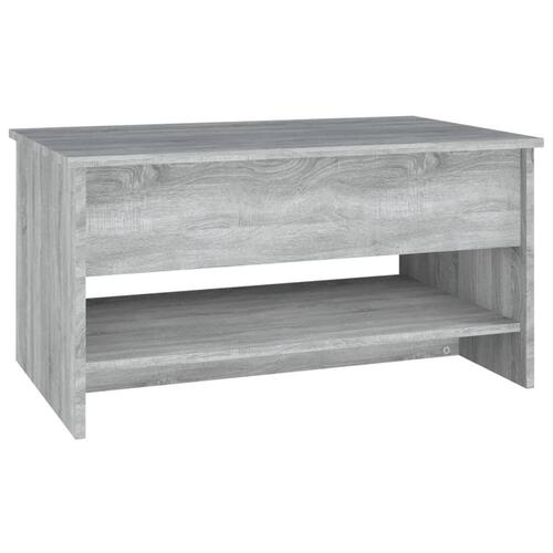 Sofabord 80x50x40 cm konstrueret træ grå sonoma-eg