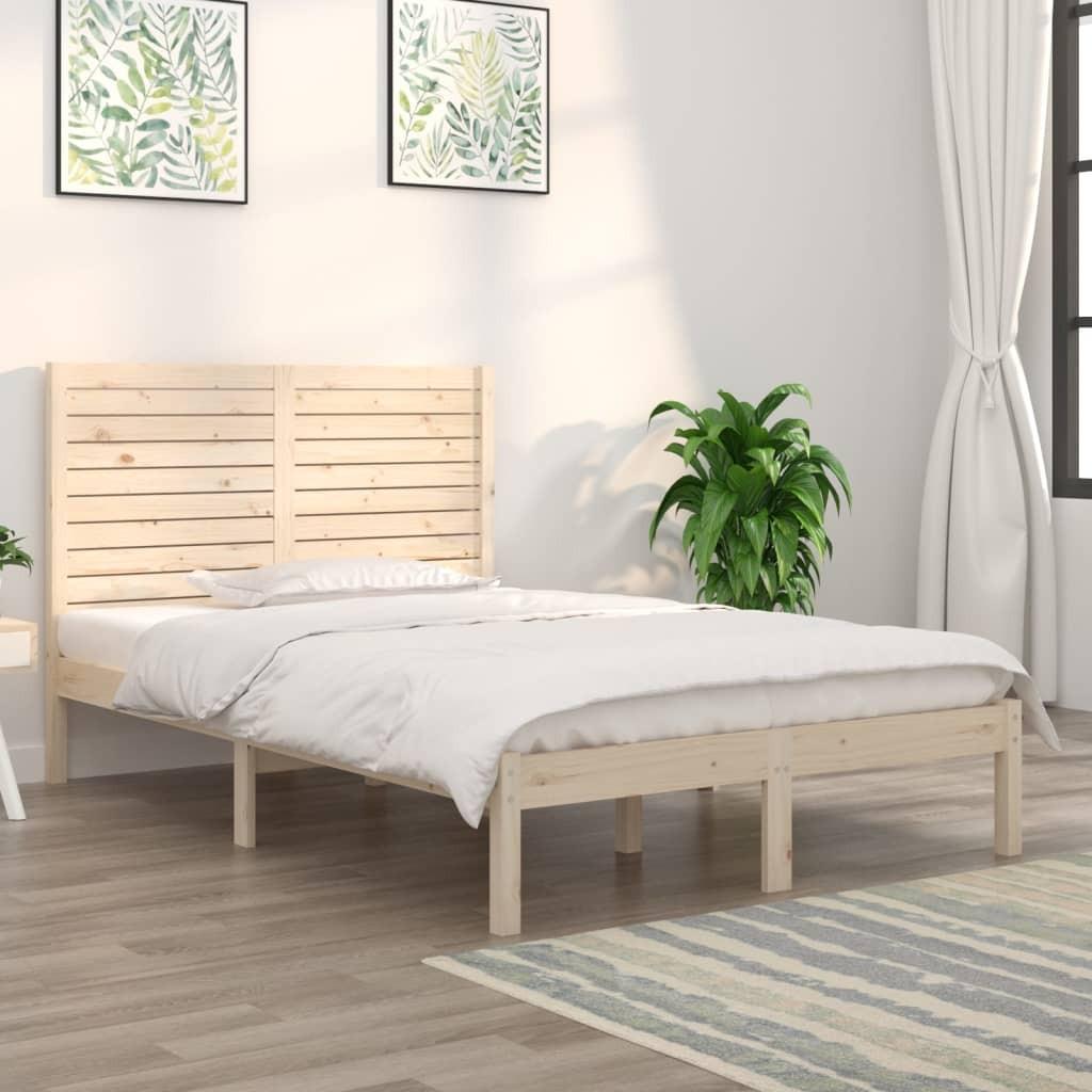 Sengeramme 135x190 cm massivt træ