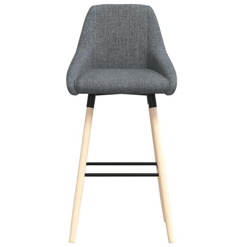 Barstole 2 stk. stof mørkegrå