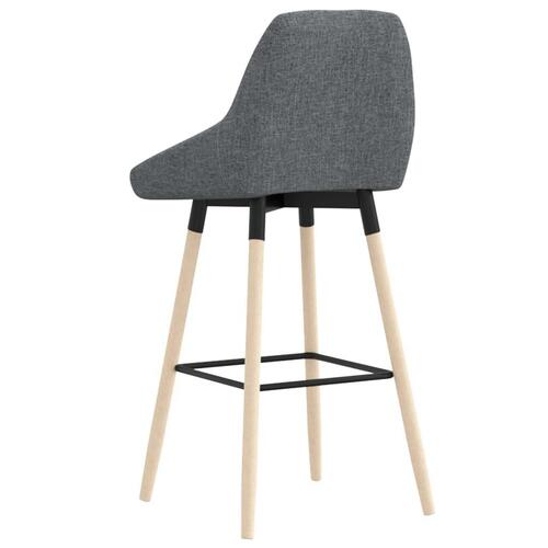 Barstole 2 stk. stof mørkegrå