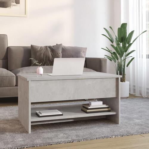 Sofabord 80x50x40 cm konstrueret træ betongrå