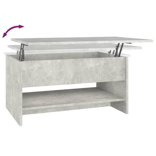Sofabord 80x50x40 cm konstrueret træ betongrå