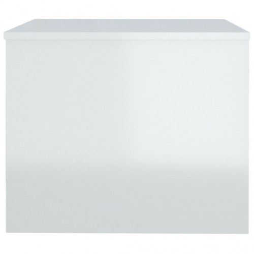 Sofabord med løftelåg 80 × 50 × 40 cm - hvid højglans