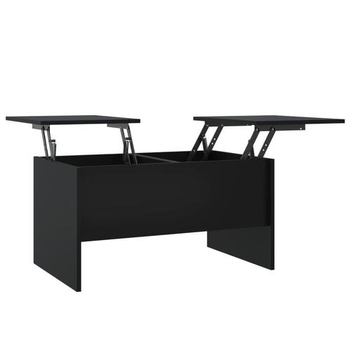 Sofabord 80x50x42,5 cm konstrueret træ sort