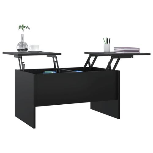 Sofabord 80x50x42,5 cm konstrueret træ sort