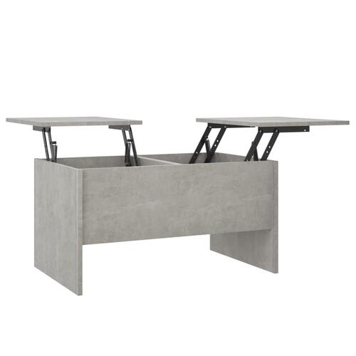 Sofabord 80x50x42,5 cm konstrueret træ betongrå