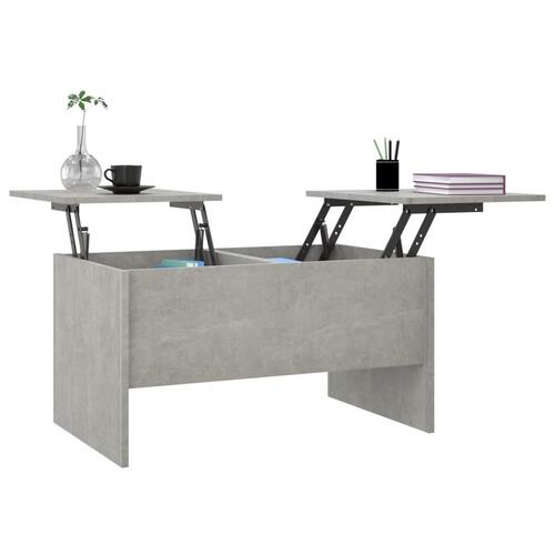 Sofabord 80x50x42,5 cm konstrueret træ betongrå