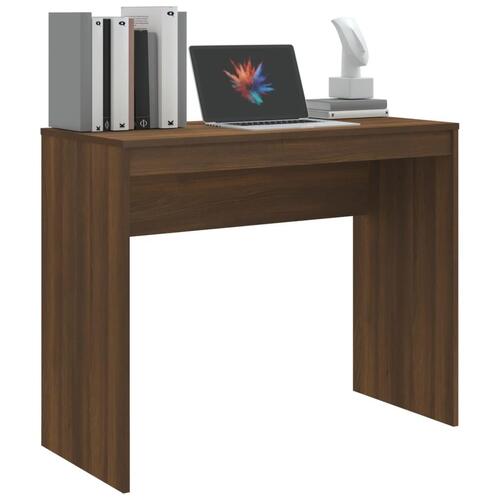 Skrivebord 90x40x72 cm konstrueret træ brun egetræsfarve