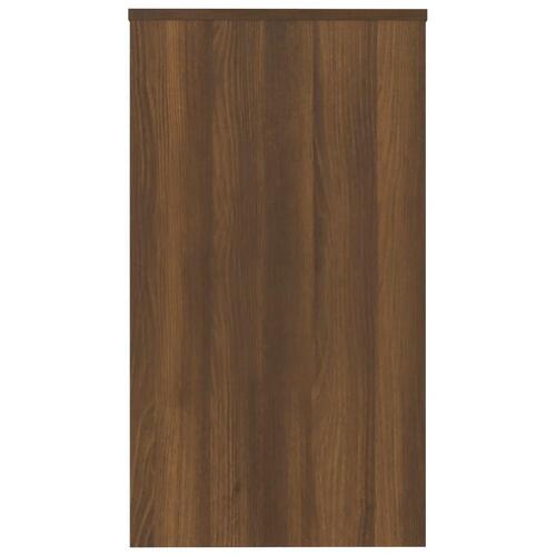 Skrivebord 90x40x72 cm konstrueret træ brun egetræsfarve