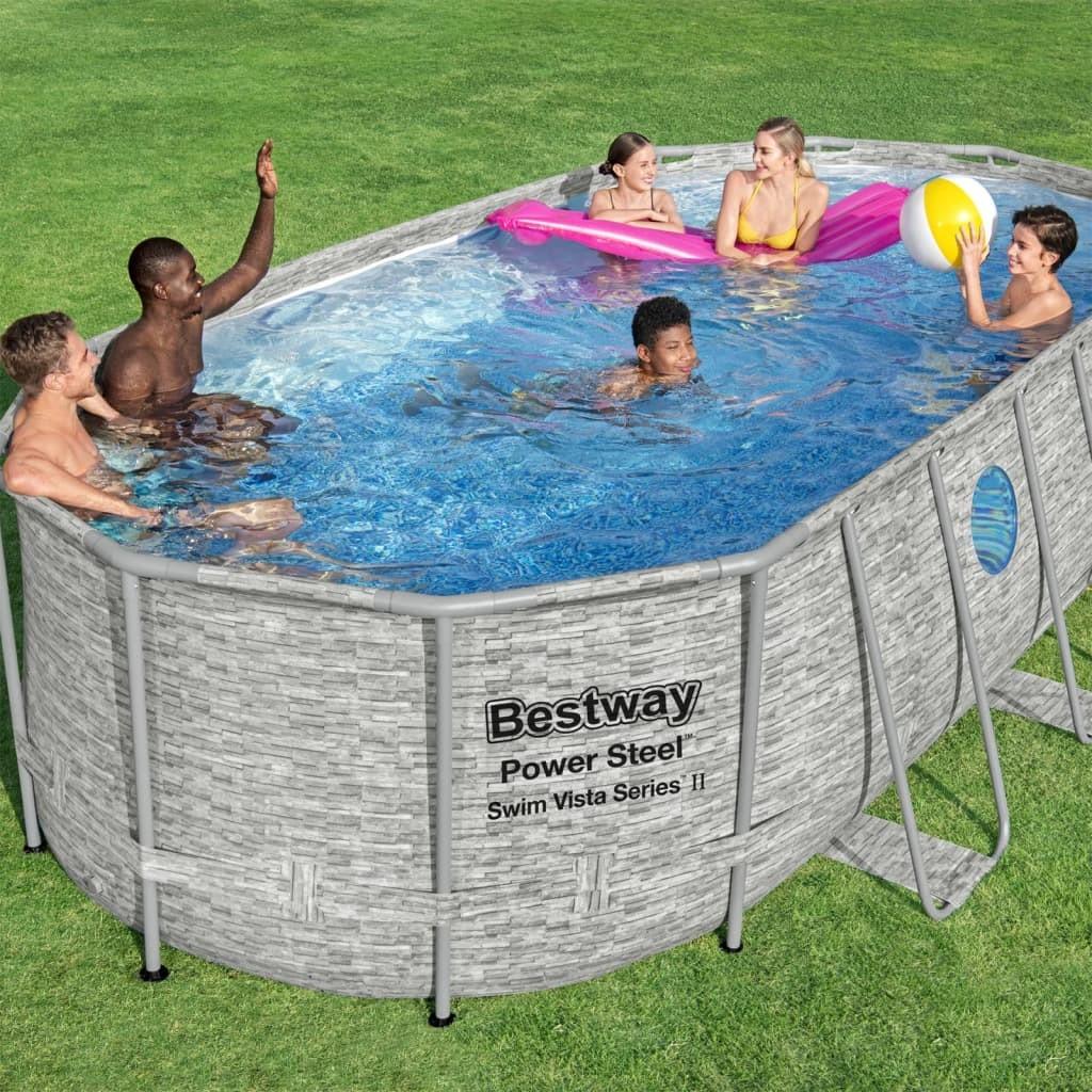 Bestway Power Steel Swim Vista Series swimmingpool 549x274x122 cm billede
