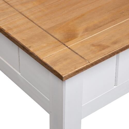 Sofabord 100x60x45 cm massivt fyrretræ Panama hvid