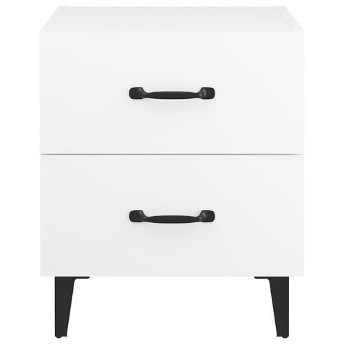 Sengeborde 2 stk. 40x35x47,5 cm hvid