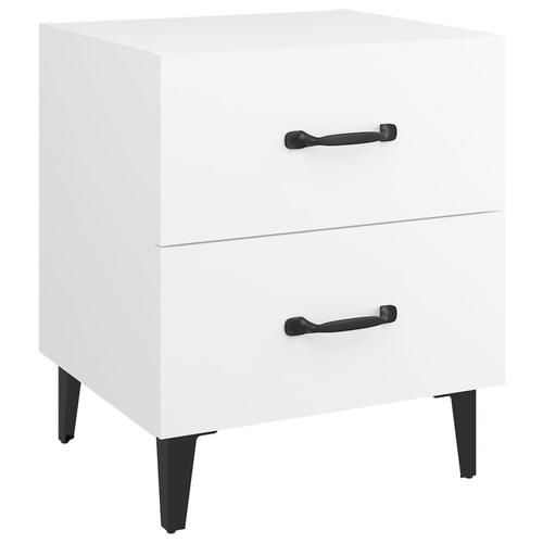 Sengeborde 2 stk. 40x35x47,5 cm hvid