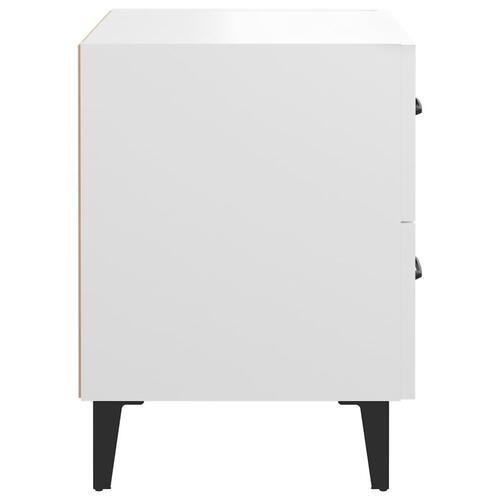 Sengeborde 2 stk. 40x35x47,5 cm hvid