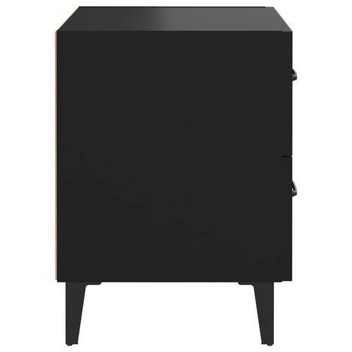 Sengeborde 40x35x47,5 cm 2 stk. sort