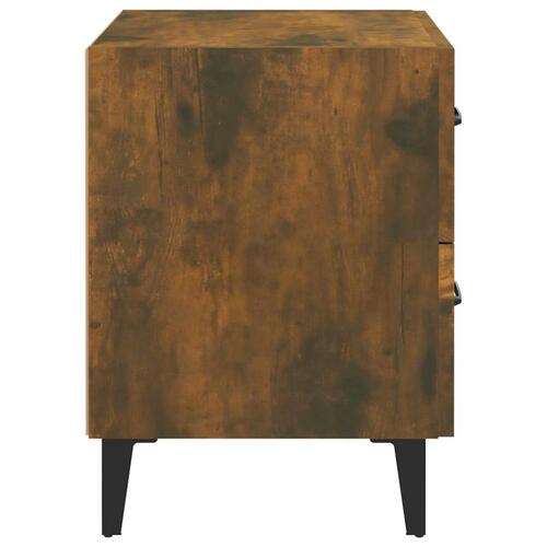 Sengeborde 2 stk. 40x35x47,5 cm røget egetræsfarve