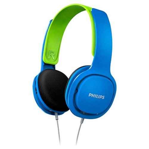 Philips SHK2000BL børnehovedtelefoner med kabel - blå/grøn, 3,5 mm