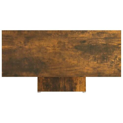Sofabord 85x55x31 cm konstrueret træ røget egetræsfarve