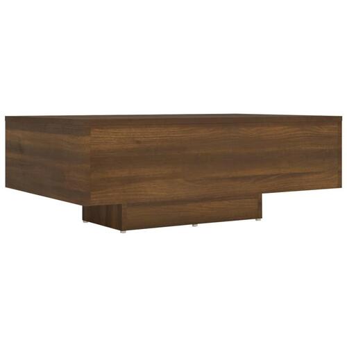 Sofabord 85x55x31 cm konstrueret træ brun egetræsfarve
