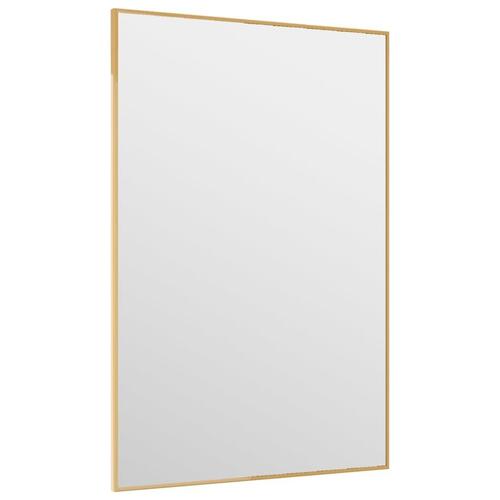 Dørspejl 40x60 cm glas og aluminium guldfarvet