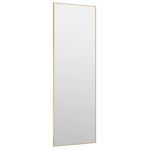 Dørspejl 40x100 cm glas og aluminium guldfarvet