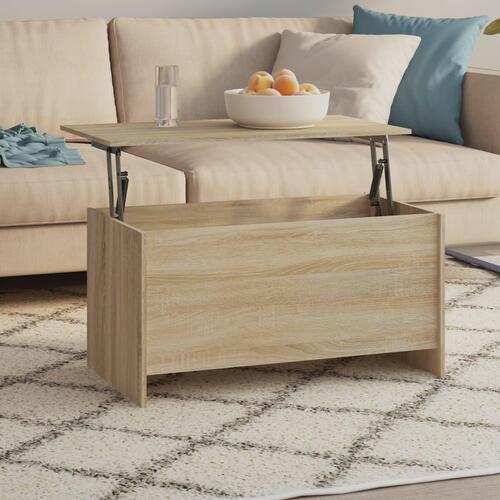 Sofabord 102x55,5x52,5 cm konstrueret træ sonoma-eg